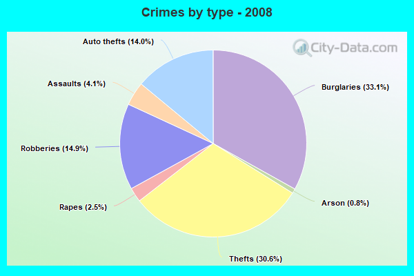 Crimes by type - 2008