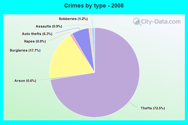 Crimes by type - 2008