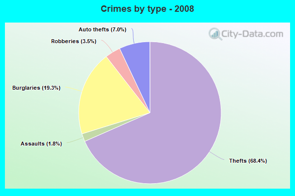 Crimes by type - 2008