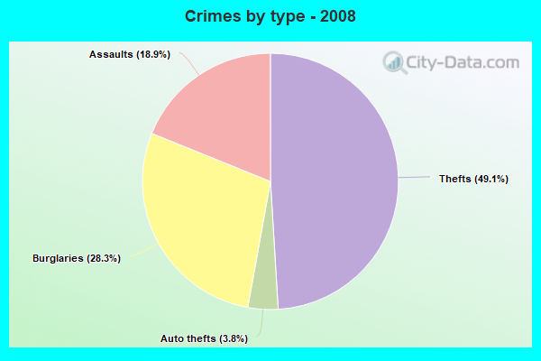 Crimes by type - 2008