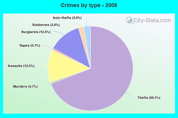 Crimes by type - 2008