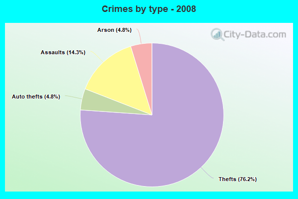 Crimes by type - 2008