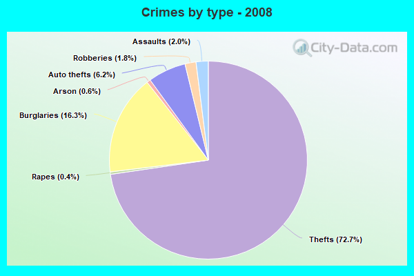 Crimes by type - 2008