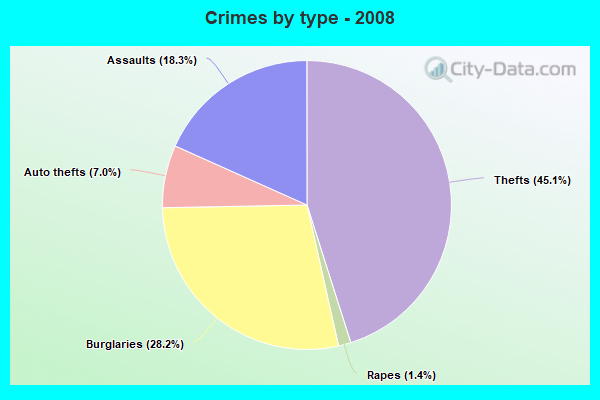 Crimes by type - 2008