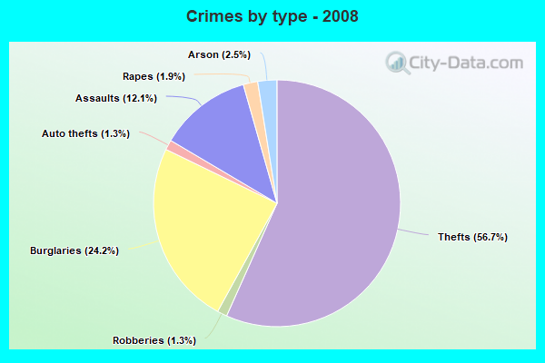 Crimes by type - 2008