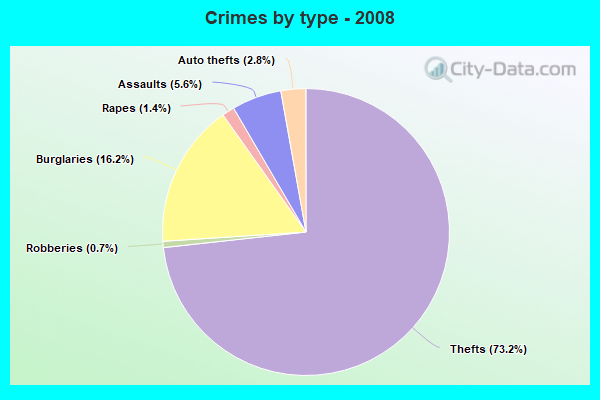 Crimes by type - 2008