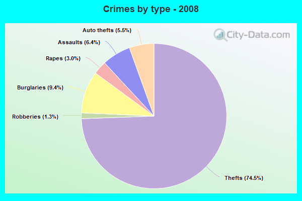 Crimes by type - 2008