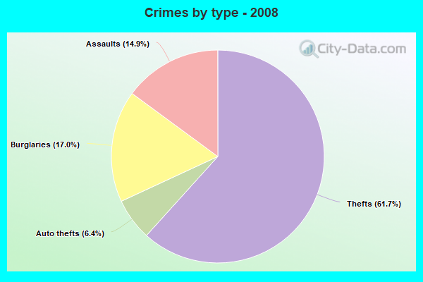 Crimes by type - 2008