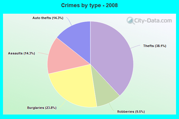 Crimes by type - 2008