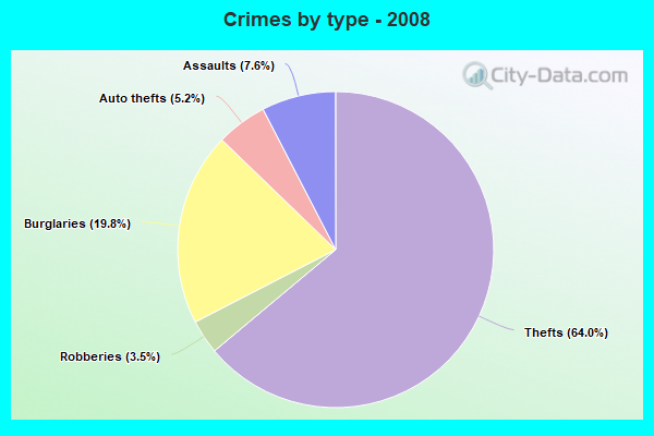 Crimes by type - 2008