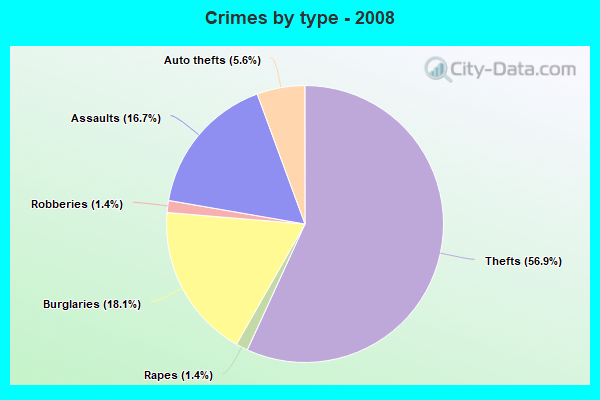 Crimes by type - 2008