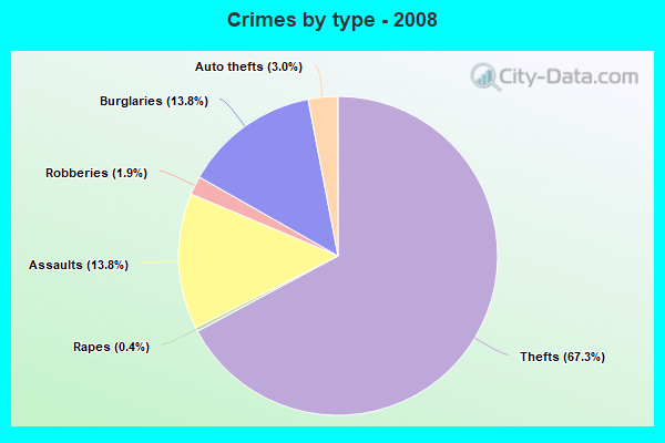 Crimes by type - 2008