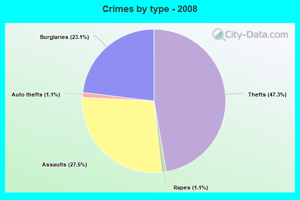 Crimes by type - 2008