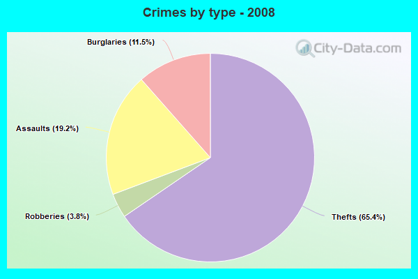 Crimes by type - 2008