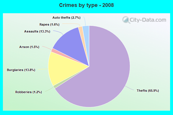 Crimes by type - 2008