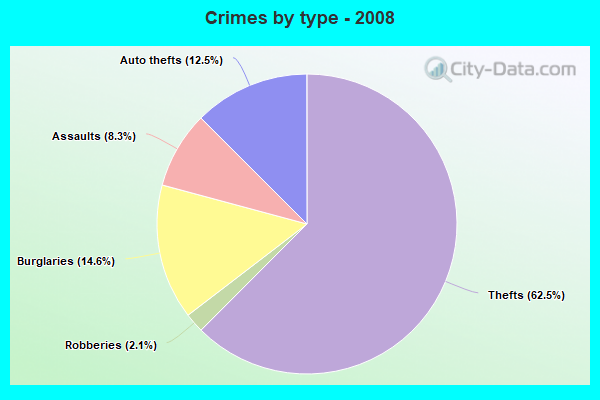 Crimes by type - 2008