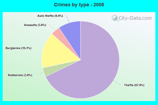 Crimes by type - 2008