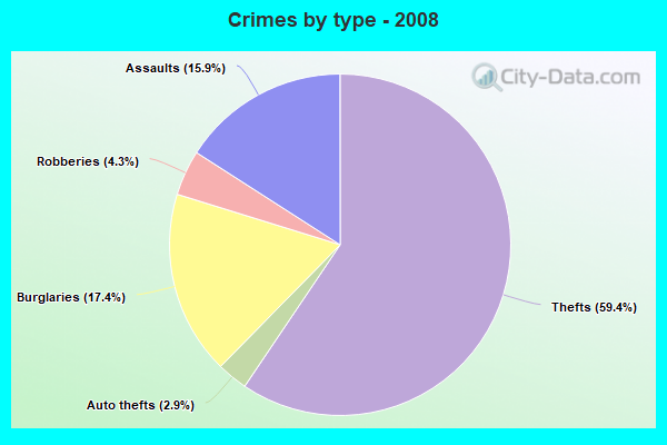 Crimes by type - 2008