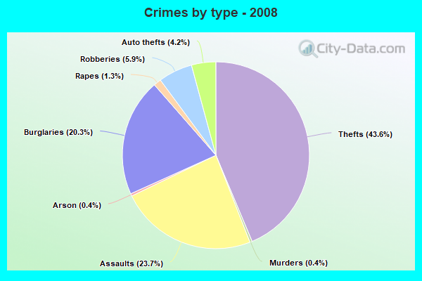 Crimes by type - 2008