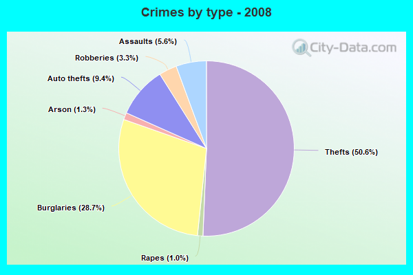 Crimes by type - 2008