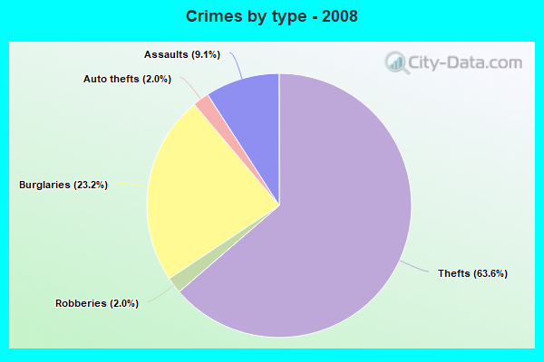 Crimes by type - 2008