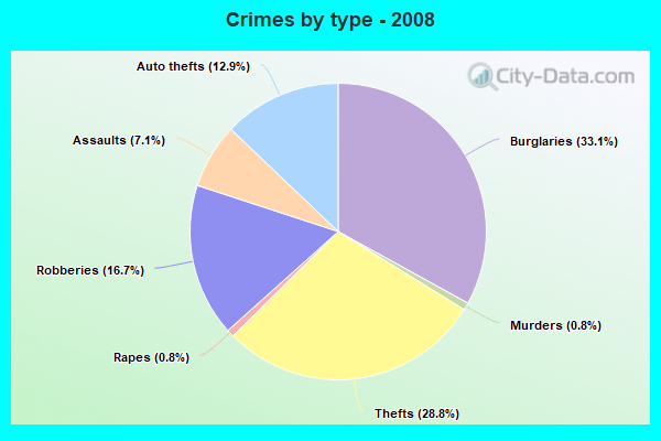 Crimes by type - 2008