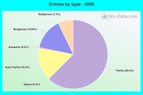 Crimes by type - 2008