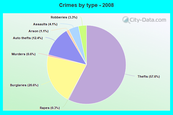 Crimes by type - 2008