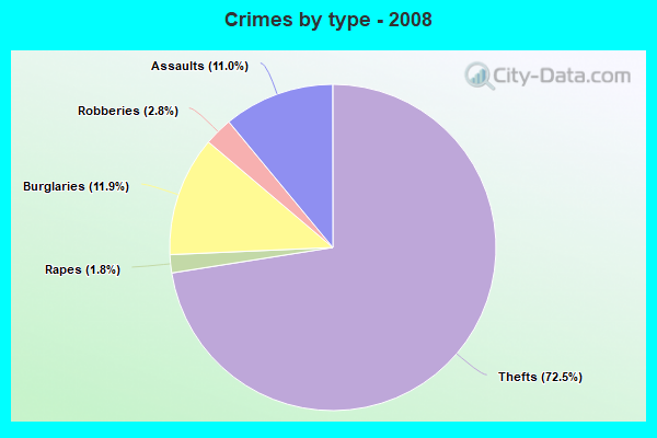 Crimes by type - 2008