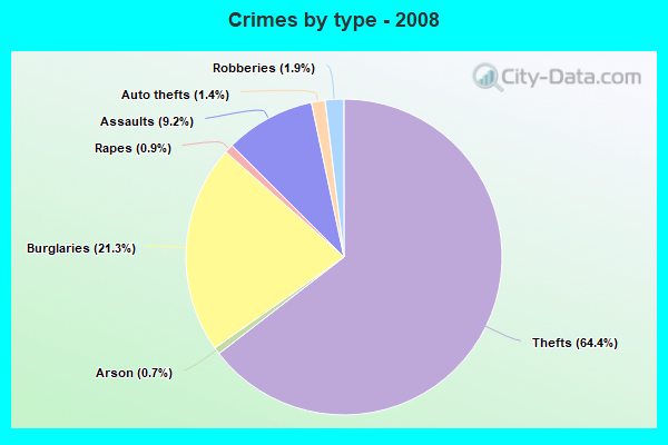 Crimes by type - 2008