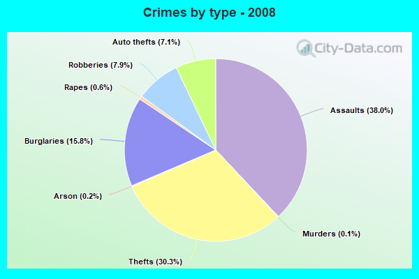 Crimes by type - 2008