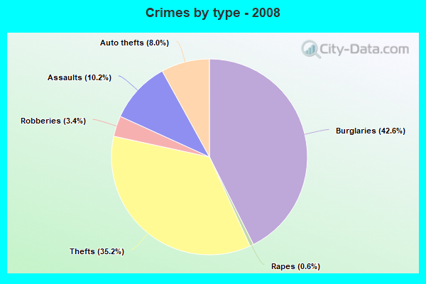 Crimes by type - 2008