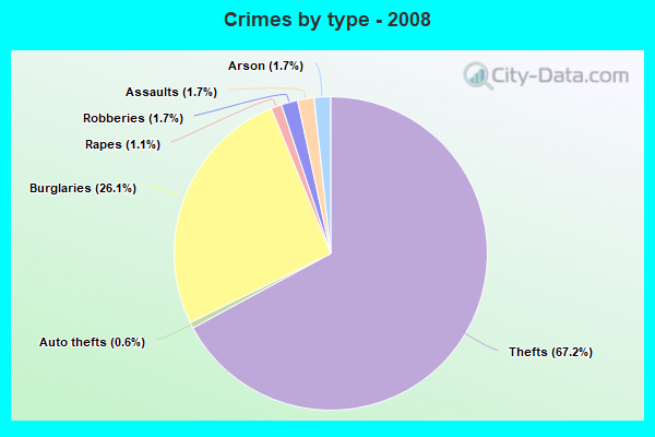 Crimes by type - 2008