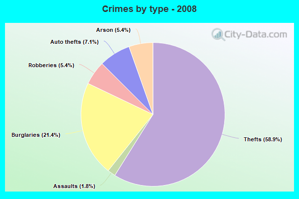 Crimes by type - 2008