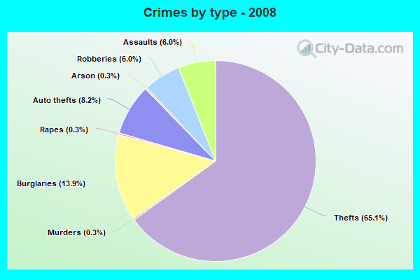 Crimes by type - 2008