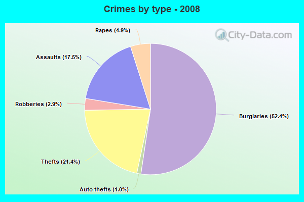 Crimes by type - 2008