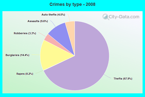 Crimes by type - 2008