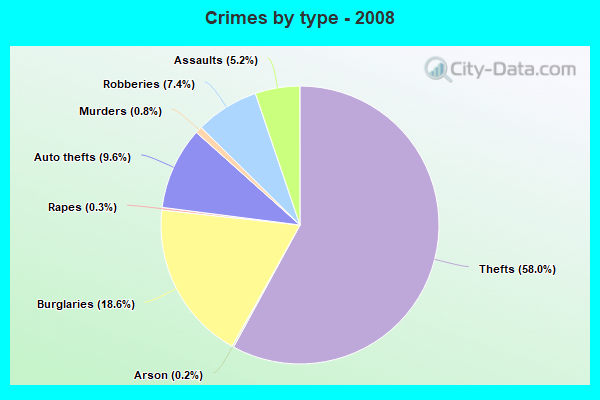 Crimes by type - 2008