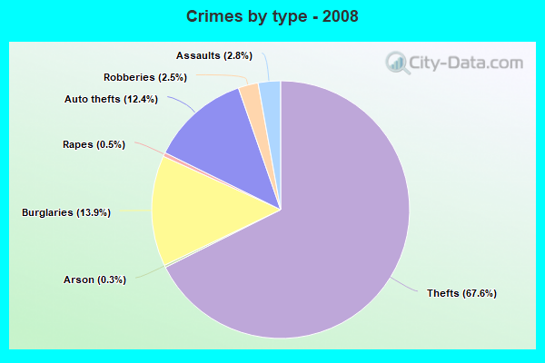 Crimes by type - 2008