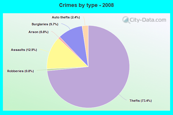 Crimes by type - 2008