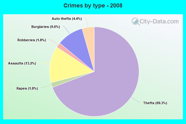 Crimes by type - 2008