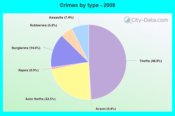 Crimes by type - 2008