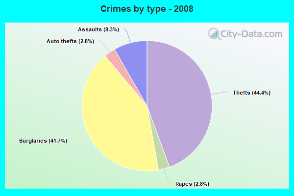 Crimes by type - 2008