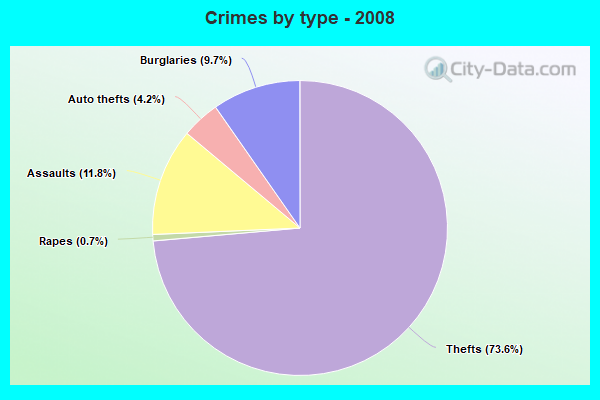 Crimes by type - 2008