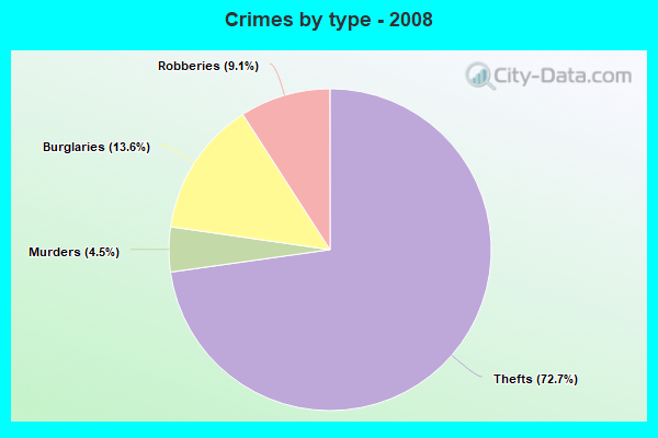 Crimes by type - 2008