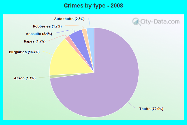 Crimes by type - 2008