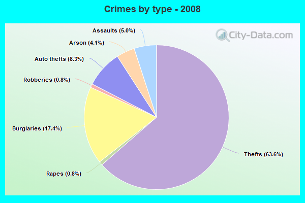 Crimes by type - 2008