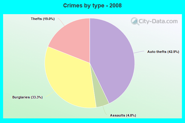 Crimes by type - 2008