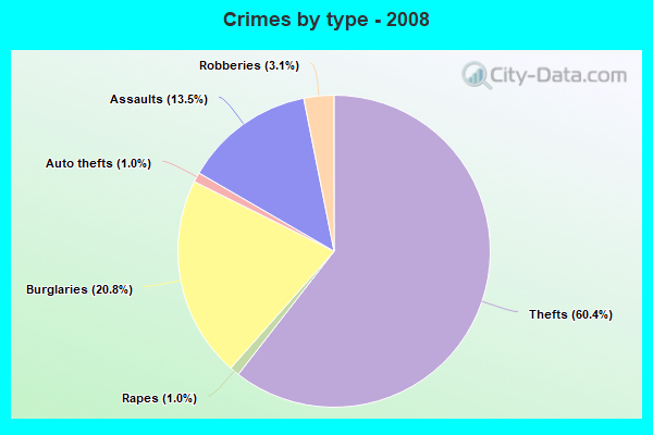 Crimes by type - 2008