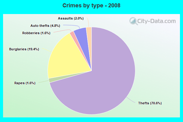 Crimes by type - 2008